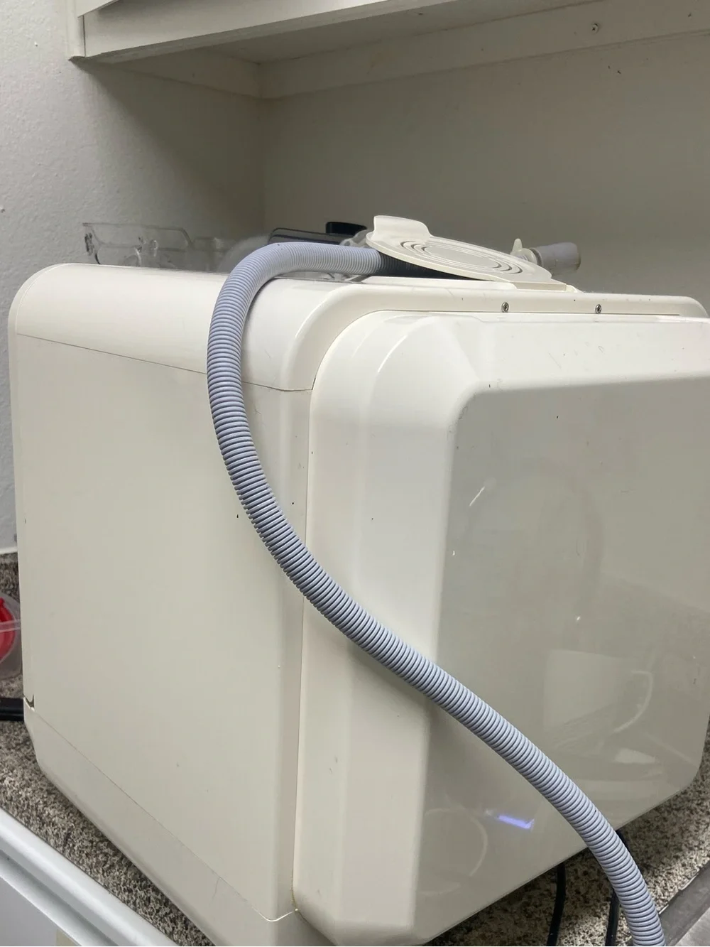 Compact Countertop Dishwasher in Black and White